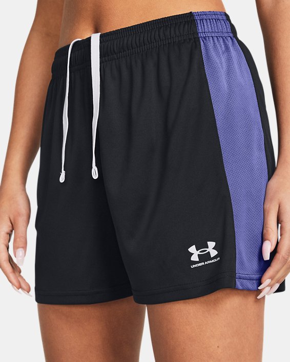 Women's UA Challenger Knit Shorts, Black, pdpMainDesktop image number 3